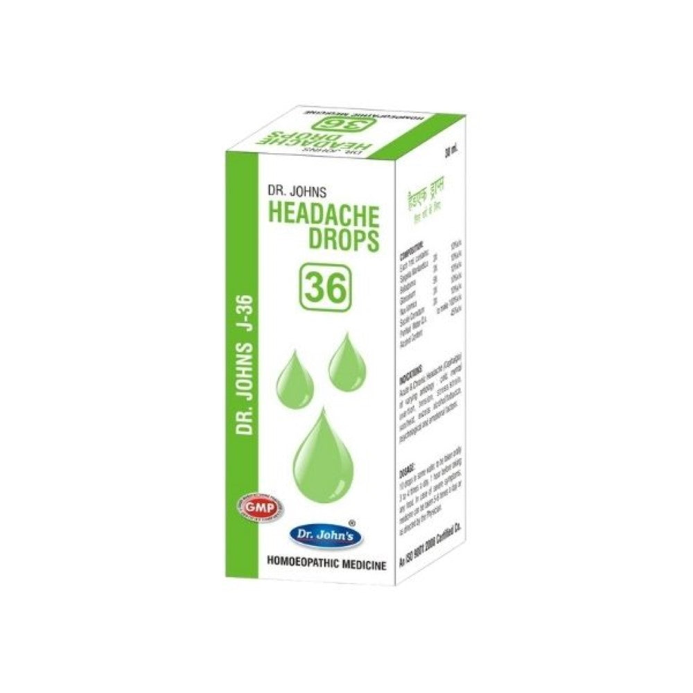 Dr Johns J 36 Headache Drops 30 Ml Johns