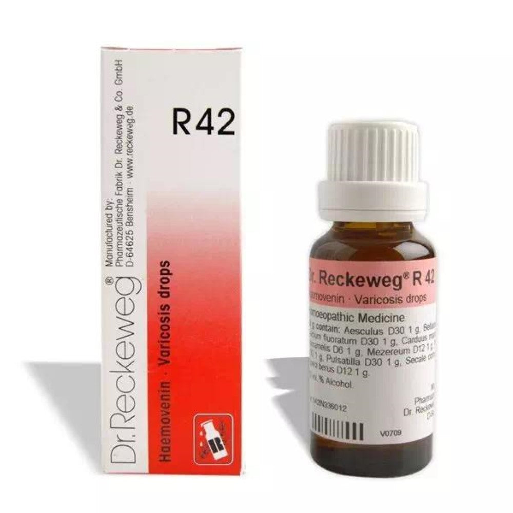 Dr Reckeweg R 42 Venous Stasis,Varicosis 22 Ml Reckeweg