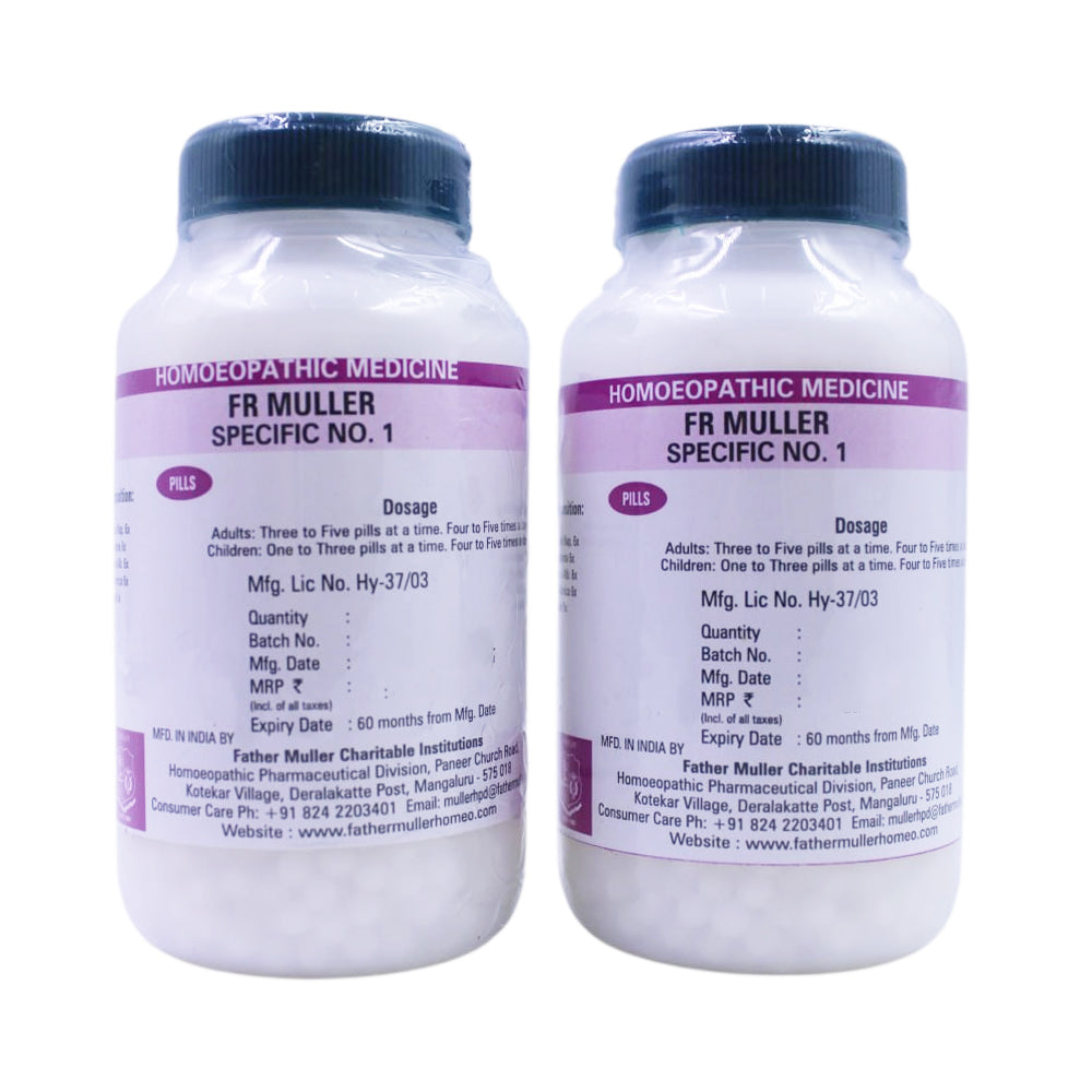 Specific Pills No 1 100 Gm Mullers Homoeopathy